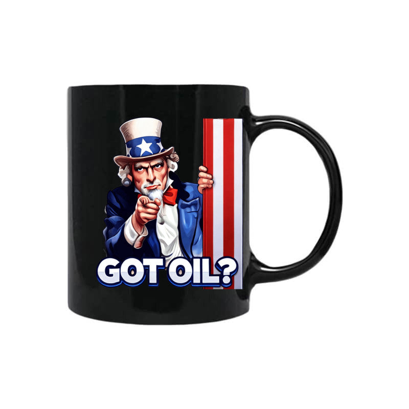 PaintUFast "Got Oil?" Coffee Mug – 11 oz Patriotic Gamer Mug