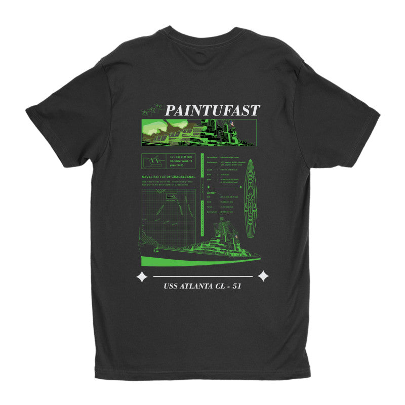 USS Atlanta CL-51 Warship T-Shirt – PaintUFast Naval History Graphic Tee