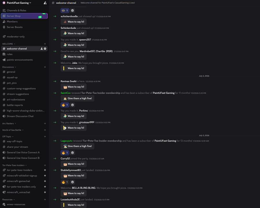PaintUFast Gaming Discord community