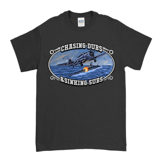 Chase Dubs & Sink Subs T-Shirt – Gamer Naval Humor Tee